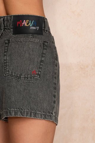 The Classic Denim Shorts Grey