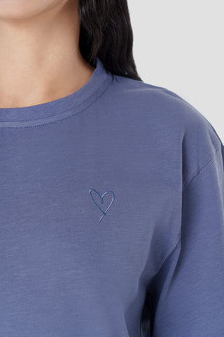The Oversized T-shirt Dusty Blue