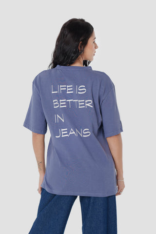 The Oversized T-shirt Dusty Blue